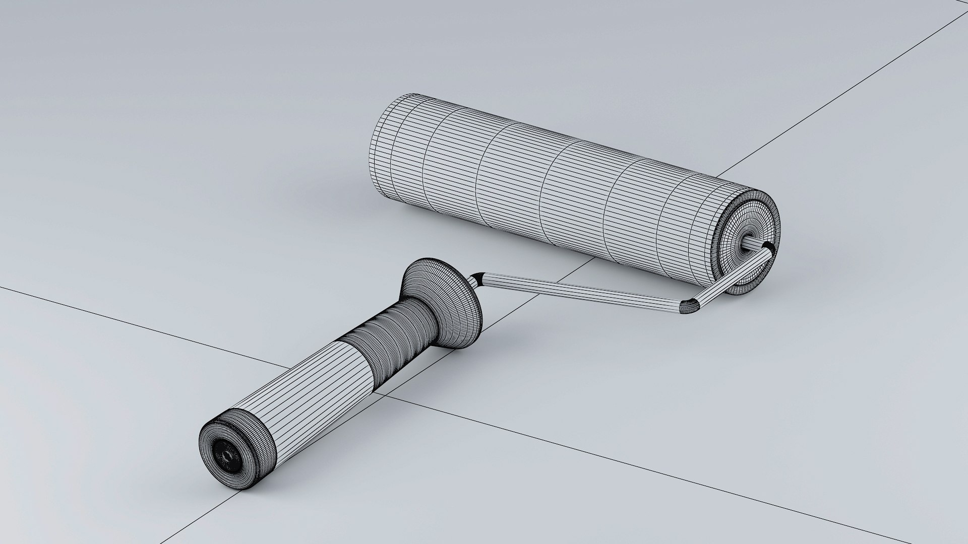 Paint Roller model https://p.turbosquid.com/ts-thumb/rH/eKbxnk/x9/wireframe/jpg/1781032518/1920x1080/fit_q87/e0220160ba960dd44c32e90ccb96601ef92a8b60/wireframe.jpg