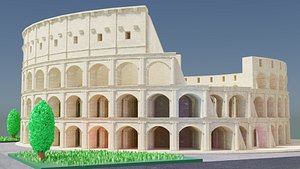 3D Colosseum Low-poly model