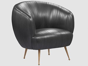 souffle chair ruched leather model