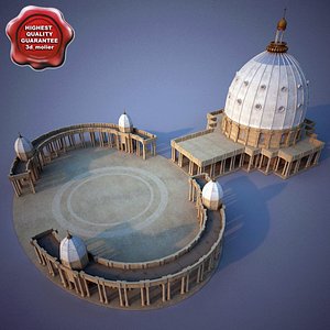 basilica lady peace yamoussoukro 3d model