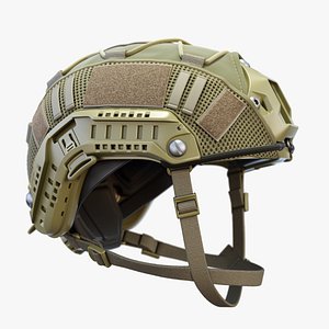 Non-vented high cut tactical helmet with helmet cover high Model