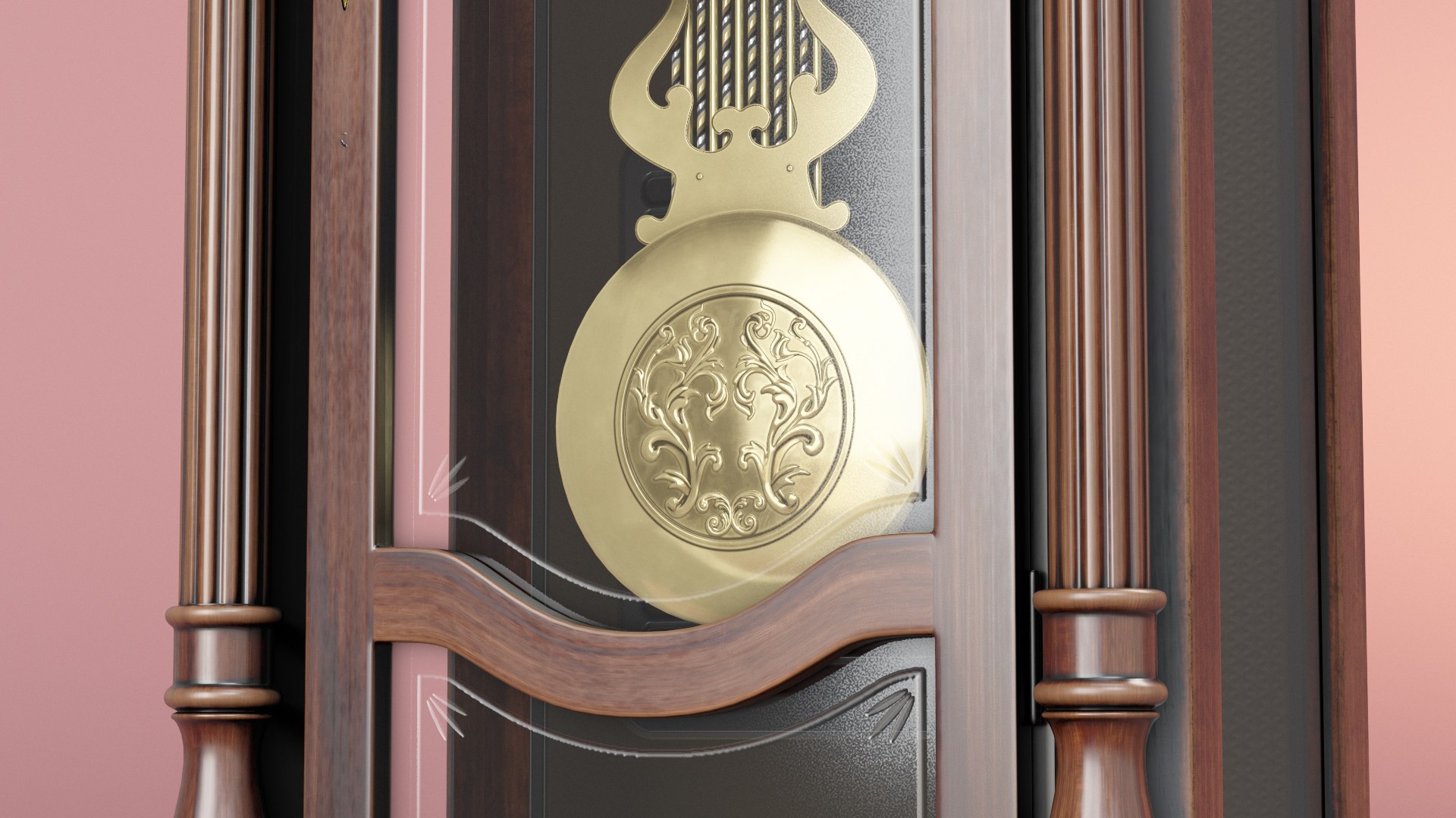 3D Model Lindsey Grandfather Clock - TurboSquid 1519249