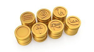 Coins Egypt 3D model