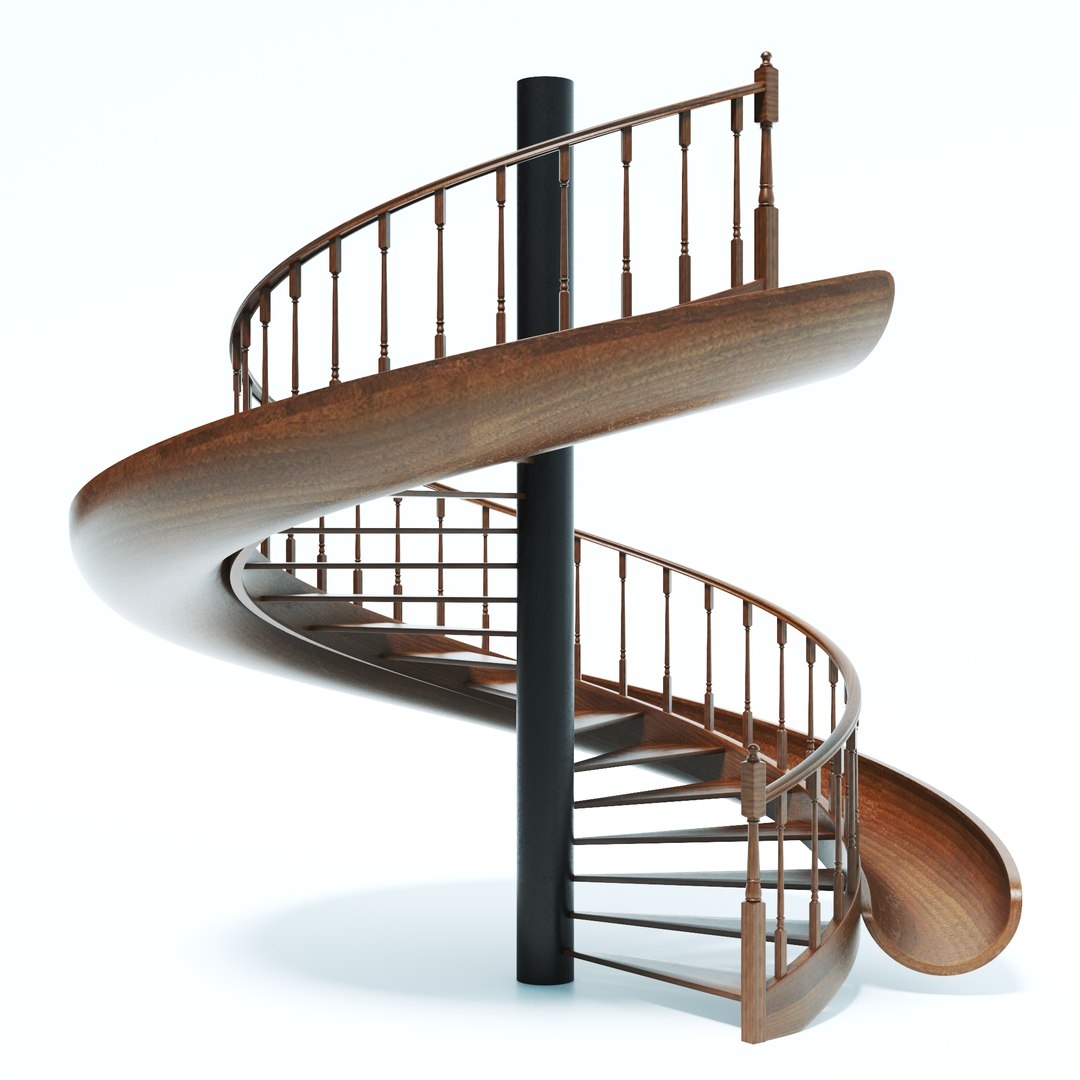 3D Curved Stairs - TurboSquid 1816731