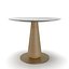 Wood And Metal Base With Top Stone Round Dining Table PBR