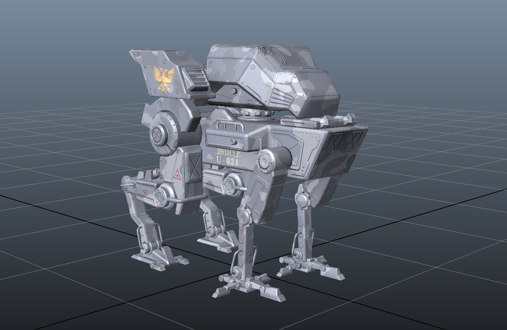 4-legged mech 3D model - TurboSquid 1271304