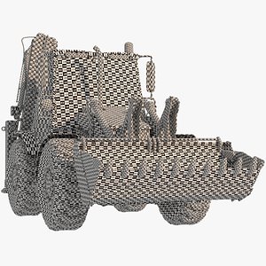 3D model Backhoe Loader UVW Only