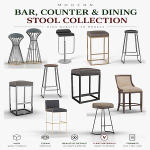 Modern Bar Counter Dining Stool Collection