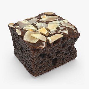 Brownie Almond 02 3D