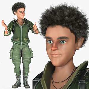 Cartoon 3D Rigged Adventure Man-Weston Character Model 3D model