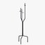 Coat Rack Bedroom Iron 3D model