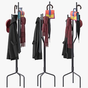 Coat Rack Bedroom Iron 3D model