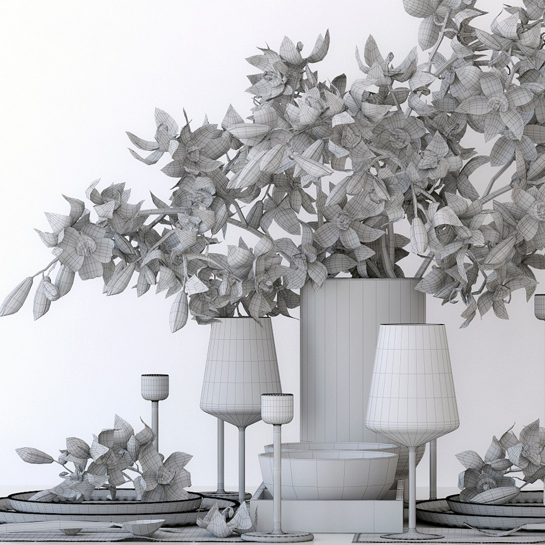 Table setting model - TurboSquid 1691510