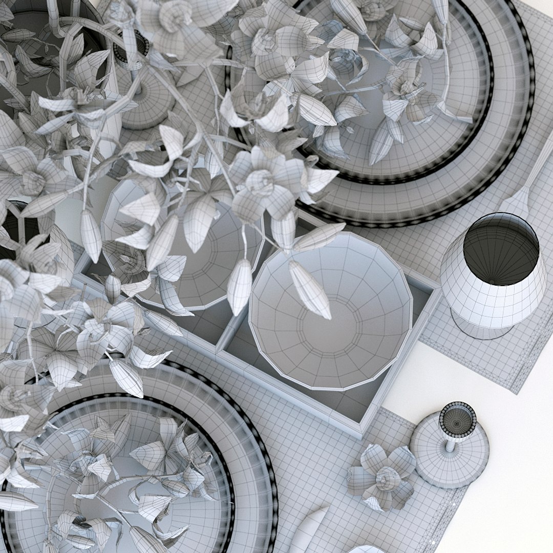 Table setting model - TurboSquid 1691510