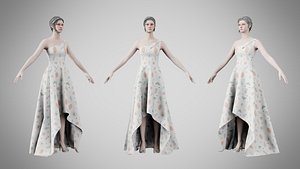 3D model Dress 28 Abstract Pebble Repeat
