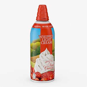 Whipped Light Cream Can 3D model