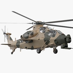 Combat Helicopter Desert Camouflage Simplified