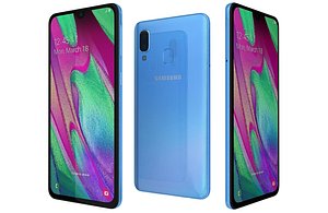 Samsung Galaxy A40 Blue Low Poly