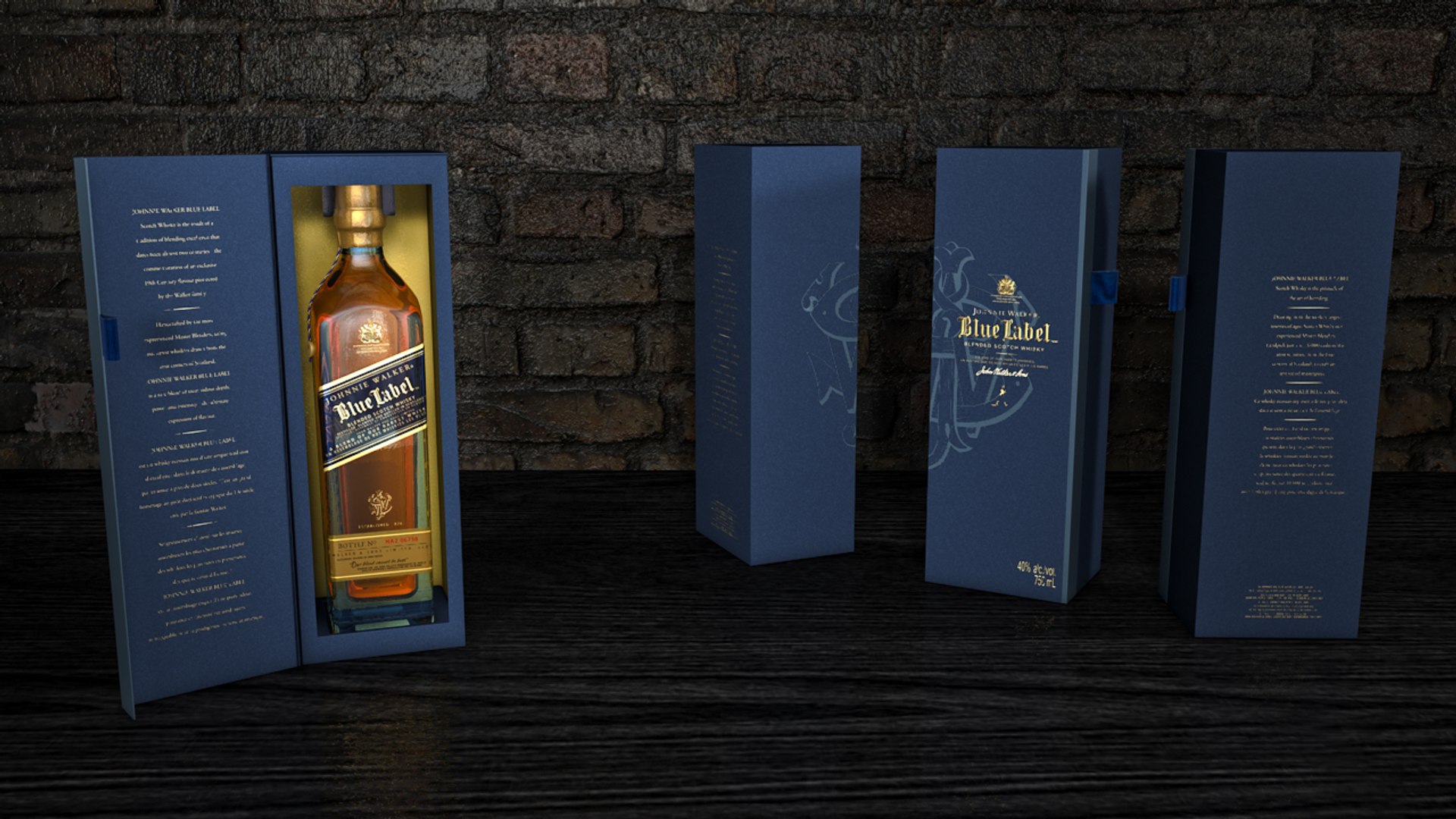 3d Dxf Johnnie Walker Blue Label