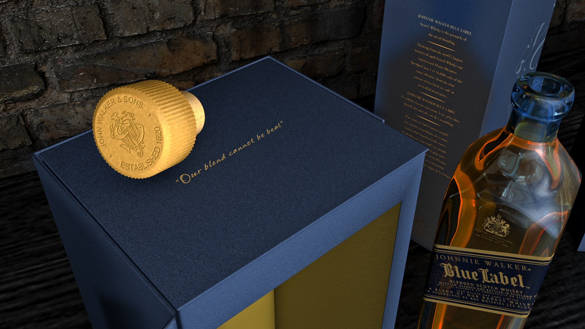 3d Dxf Johnnie Walker Blue Label