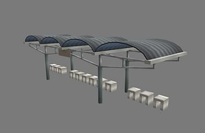 3D bus stop model