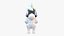 Robot unicorno simpatico cartone animato