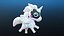 Robot unicorno simpatico cartone animato