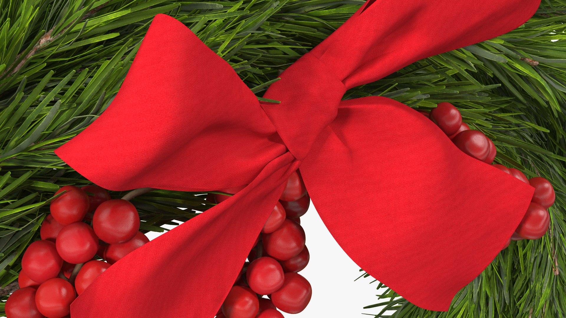 3D christmas wreath red bow model https://p.turbosquid.com/ts-thumb/rI/XXG7ar/oM5fHZYu/angles_00006/jpg/1574433689/1920x1080/fit_q87/ac61362a6813da168c24cda9c386e1dcad255b23/angles_00006.jpg