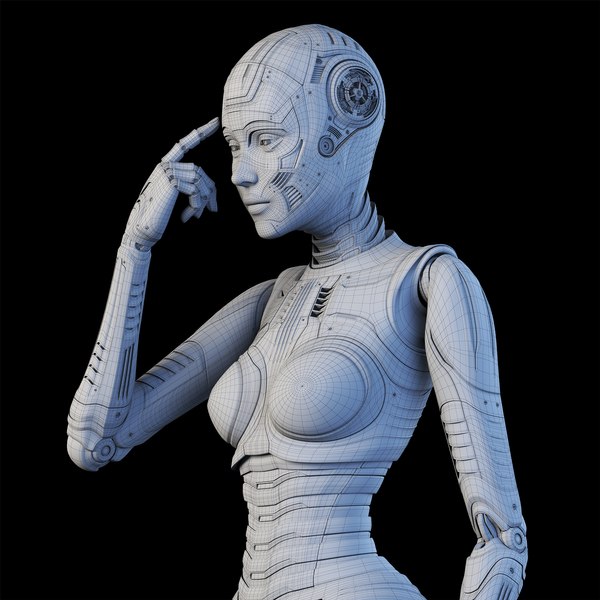 3D robot woman futuristic model - TurboSquid 1681260