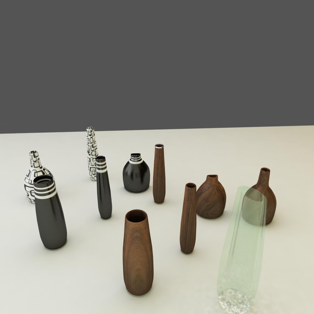 3d decorative vases model