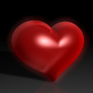 sub-d glowing heart 3d 3ds