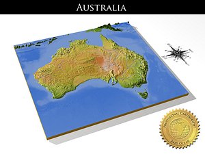 relief australia 3d model