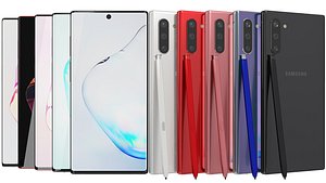 3D realistic samsung galaxy colors model