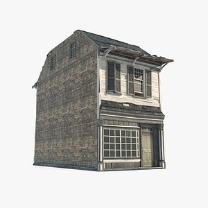 3D Small buildings in 17th century urban architecture model