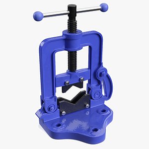 3D Blue Pipe Vise New
