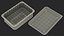 Jednorazowa plastikowa taca na żywność z pokrywką 21x15cm