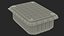 Jednorazowa plastikowa taca na żywność z pokrywką 21x15cm