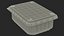 Jednorazowa plastikowa taca na żywność z pokrywką 21x15cm
