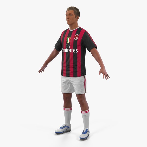 soccer football player milan 3D