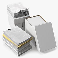 Printed Document Stacks with Storage Boxes