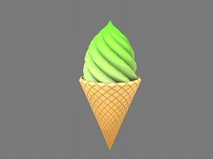 green ice cream model