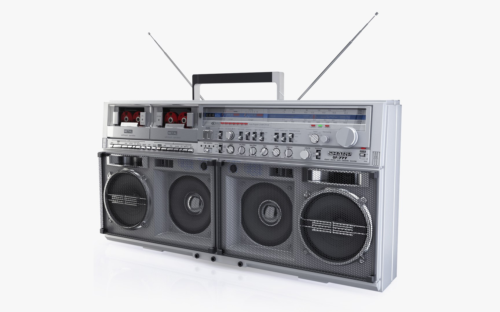 くったりサモエドくん JB SHARP GF-777Z BOOMBOX GHETRO BLASTER Dual tape & radio