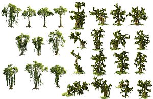 Jungle Tropical Forest Mega Pack - 26 High-Quality Trees