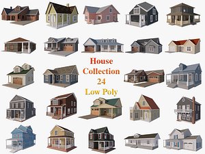 3D House Collection 24 Low Poly model
