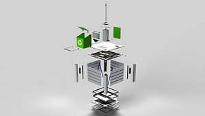 Underground Waste Container 3D model