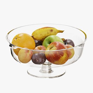 3D model Large Fruit Bowl Lola set 02