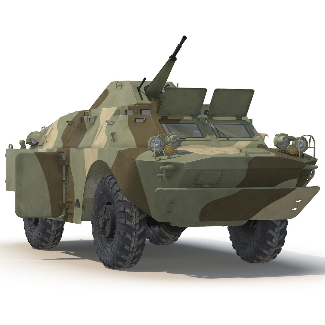 BRDM 2 Amphibious Vehicle Soviet Union 3D model preview