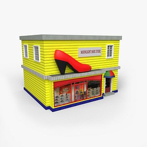cartoony shoe store 3D model