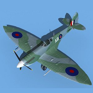 Supermarine Spitfire Mk VIIIb V04 3D model