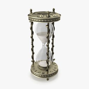 3D Antique Bronze Hourglass